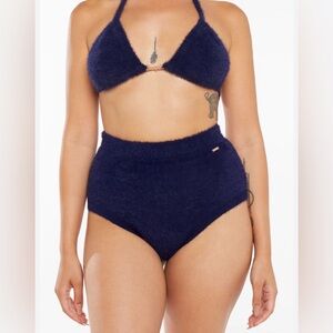 Savage X Fenty Plush Faux Fur Triangle Bralette & High-Waist Brief - NWOT